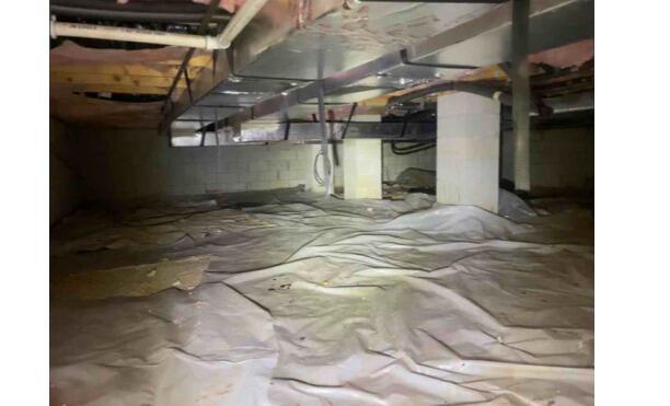 Before Crawl Space Waterproofing