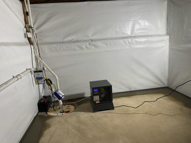 TripleSafe Sump Pump System and SaniDry Dehumidifer