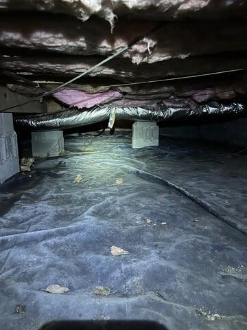 Wet and Dirty Crawl Space