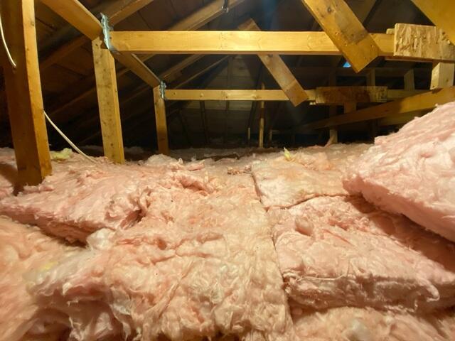 Stacked Fiberglass Insulation