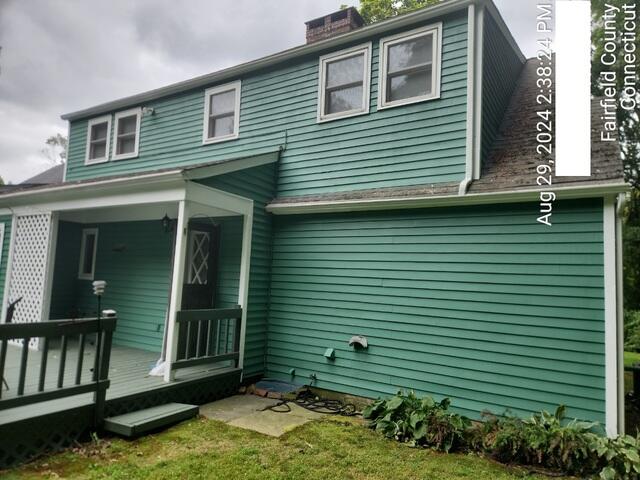 Rear of the home and deck