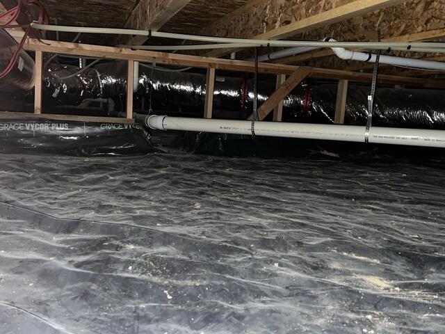 Dirty, poorly insulated crawl space