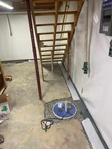 During Sump Pump Installation