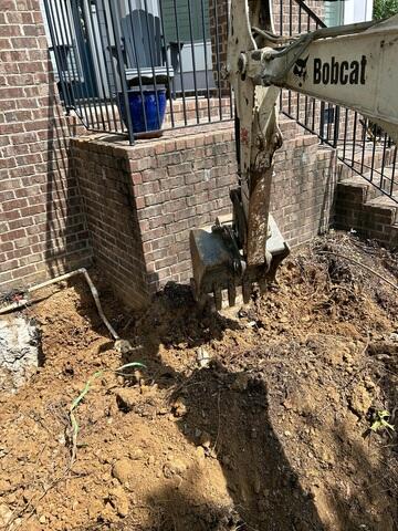 Soil Removed for Helical Piers