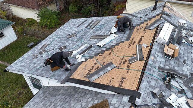 During Roof Installation