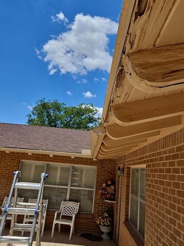 Process of the removal of old Gutters.