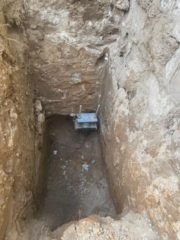 Push Pier Installed Under Basement Foundation