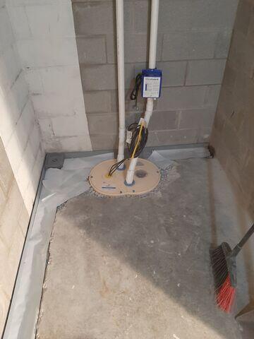 Sump Pump Placed