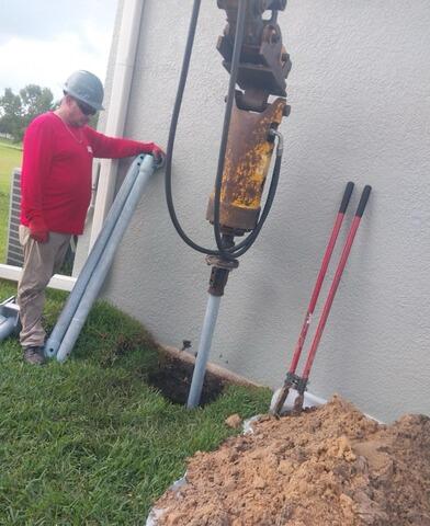 Helical Pier Installation