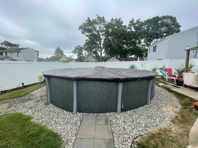 Securing the Cover for Winter