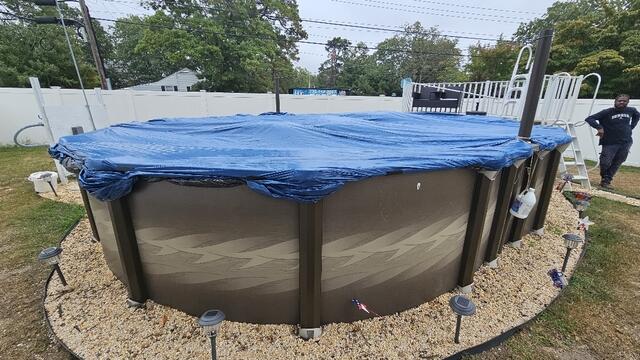 Securing the Winter Cover