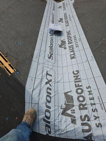 Adding the the underlayment and Ice and water Barrier.