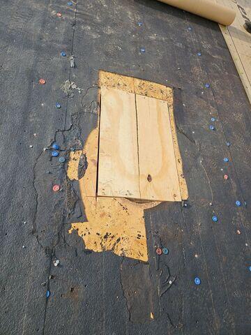 Removing any damage decking,