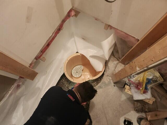 Liner is installed