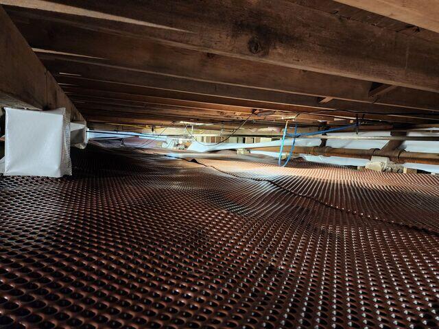 During Drainage Matting Install