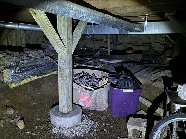 Before Insulation Upgrade in Mount Vernon, Maine