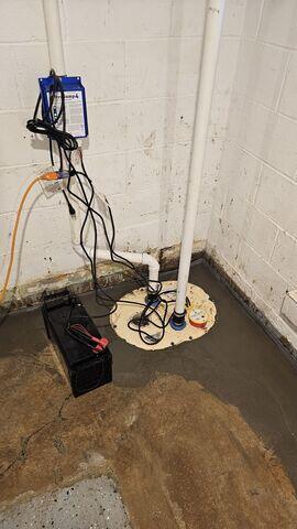 Sump Pump Installed