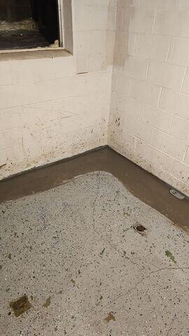 Corner of Wall for Drainage