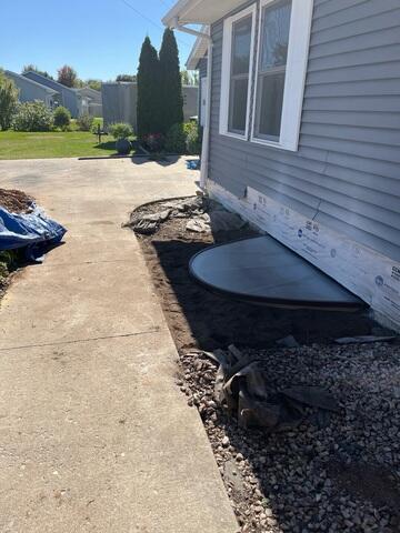 After egress window installed