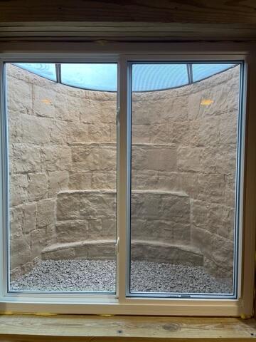 Inside of finished egress window well.