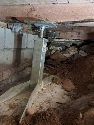 Crawlspace Repair, with Smart Jacks, in Concord, New Hampshire, with Matt Clark's Northern Basement Systems.