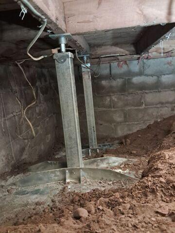 Crawlspace Repair, with Smart Jacks, in Concord, New Hampshire, by Matt Clark's Northern Basement Systems.
