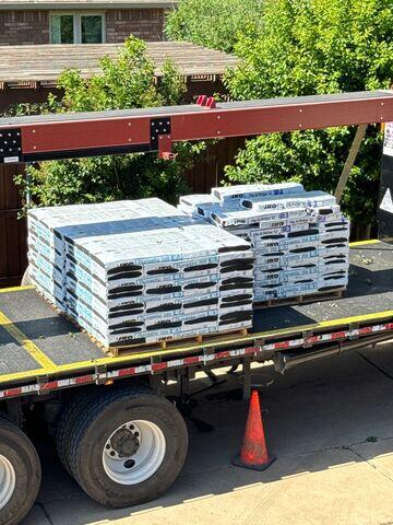 Materials being delivered.