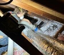 Installers Filling Up the Attic with Fiberglass