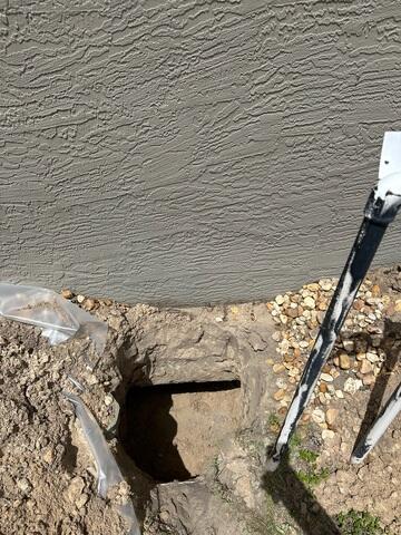 Preparation for Helical Pier Installation
