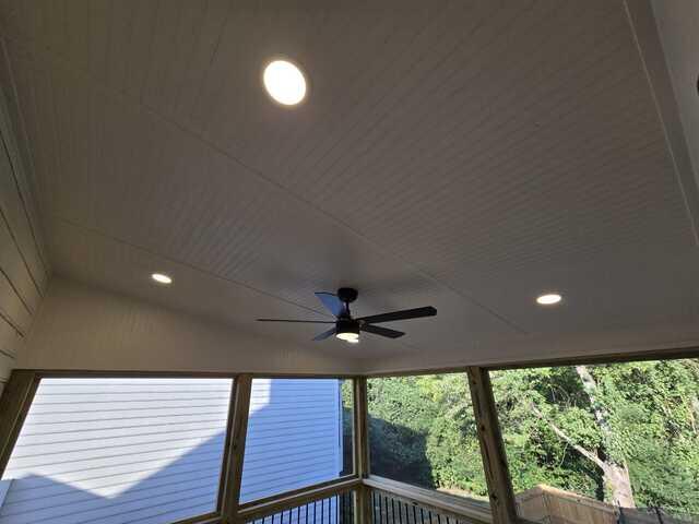 Recessed Lighting & Ceiling Fan Installed