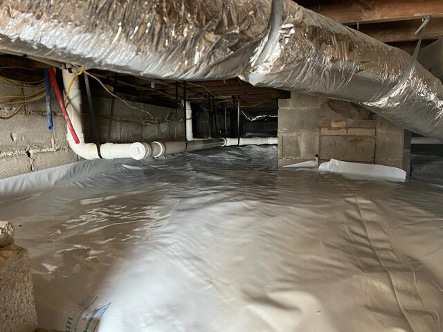 A view of our vapor barrier called Clean space.