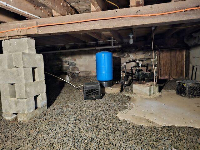 Unfinished Crawl Space Showing Moisture - Appleton, Maine
