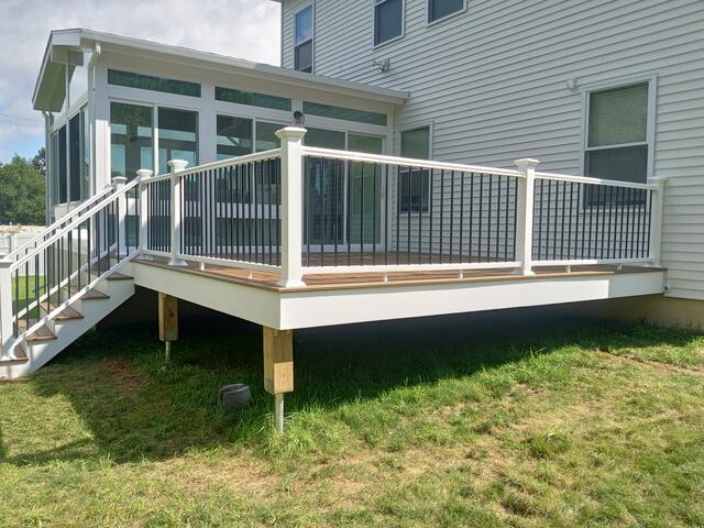 Backyard Deck & Sunroom