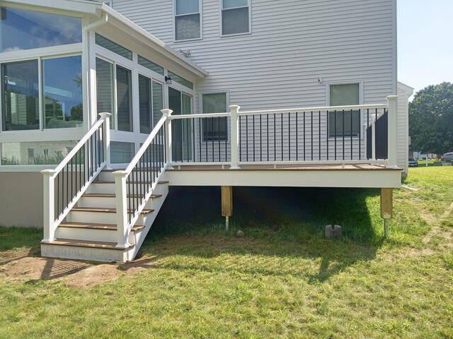 Backyard Deck & Sunroom