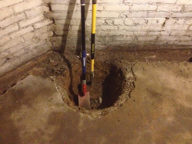 Existing Sump Pump Pit will be Restored in Vine Grove, KY home