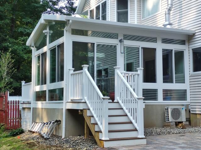 Sunroom Installation in Wilton, NY.