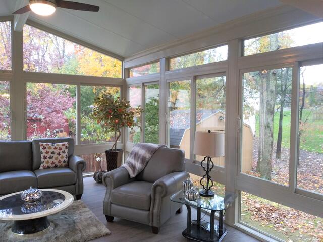 Cathedral Sunroom Install in Niskayuna, NY.