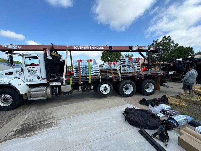 Delivery of shingles.