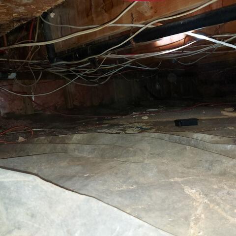 An overview of the Crawl Space during our inspection