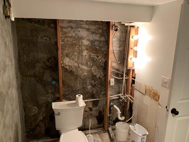 Hard Water Stains on the Foundation