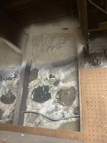 Close Up of Insulated Rim Joists