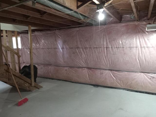 Floor is restored and insulation is put back on the wall.