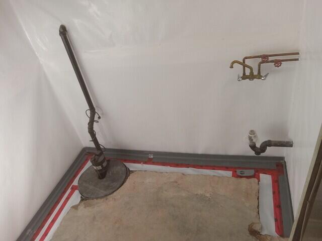 Drainage system is installed