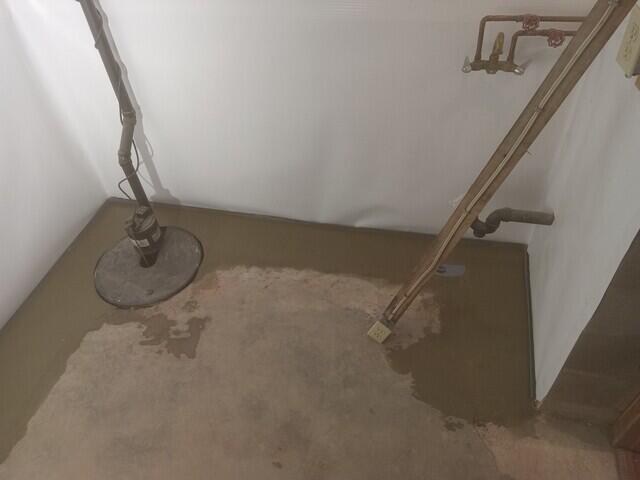 Re-concreted floor