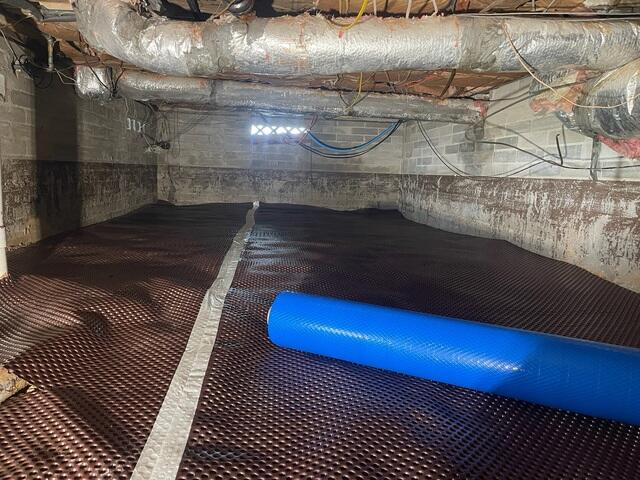 Installing Drainage Matting