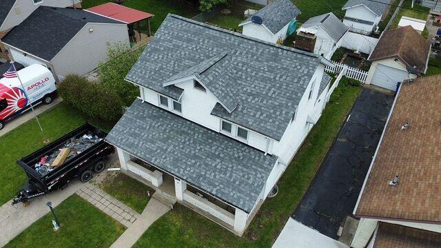 Aerial View of Front of New Roof