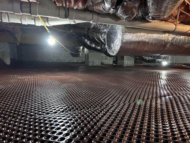 Drainage Matting in Crawl Space