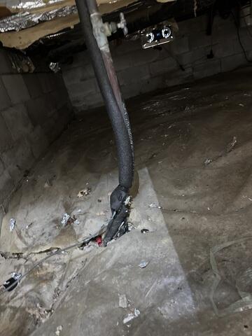 Unprotected Crawl Space