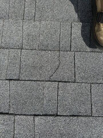 Cracked Existing Shingles