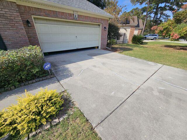 Repaired Concrete Driveway